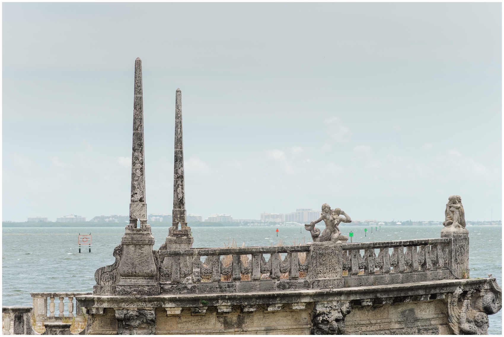 Details of ornate sculptures on a dock